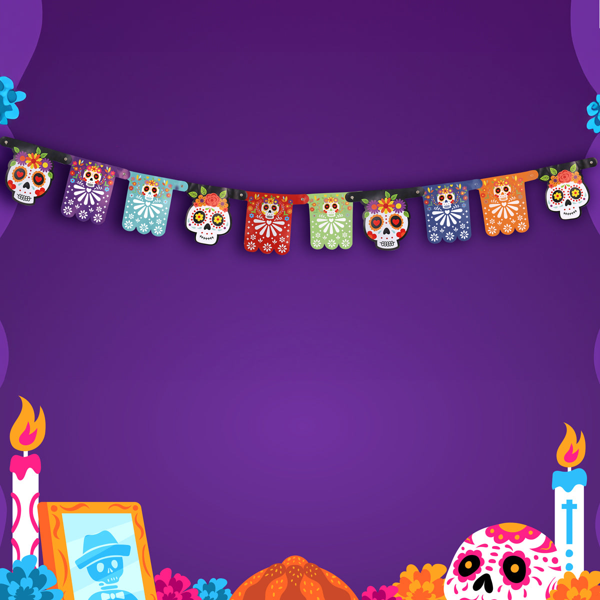 Decoración Colgante con Diseño de Día de Muertos, Catrina