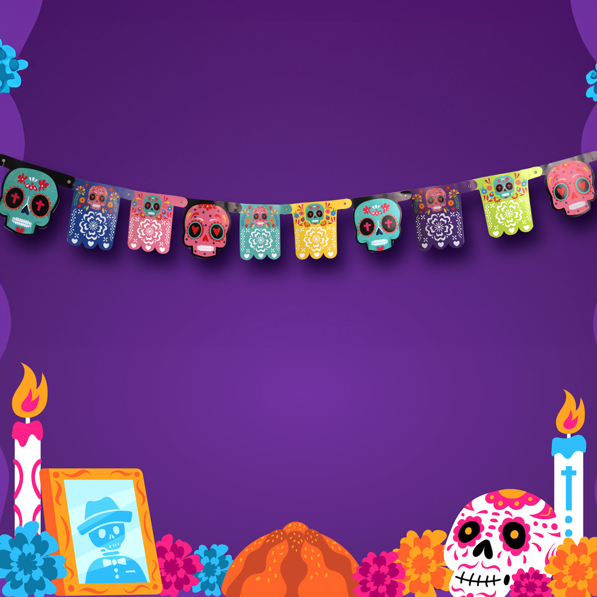 Decoración Colgante con Diseño de Día de Muertos, Catrín