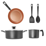 Batería de Cocina Tramontina, color Gris, 6pzas
