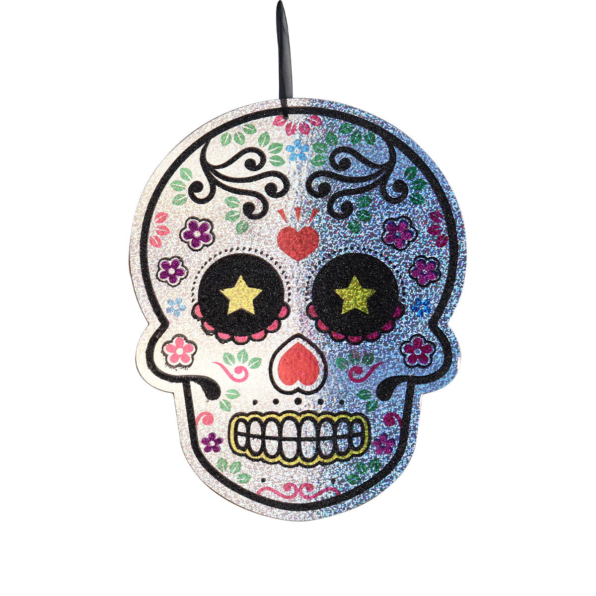 Decoración Colgante de MDF con Diseño de Calavera de Azúcar, Estrella