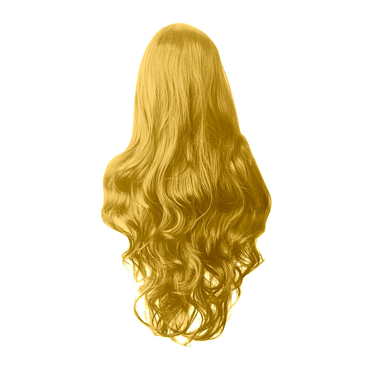 Peluca color Amarillo con Ondas para Disfraz