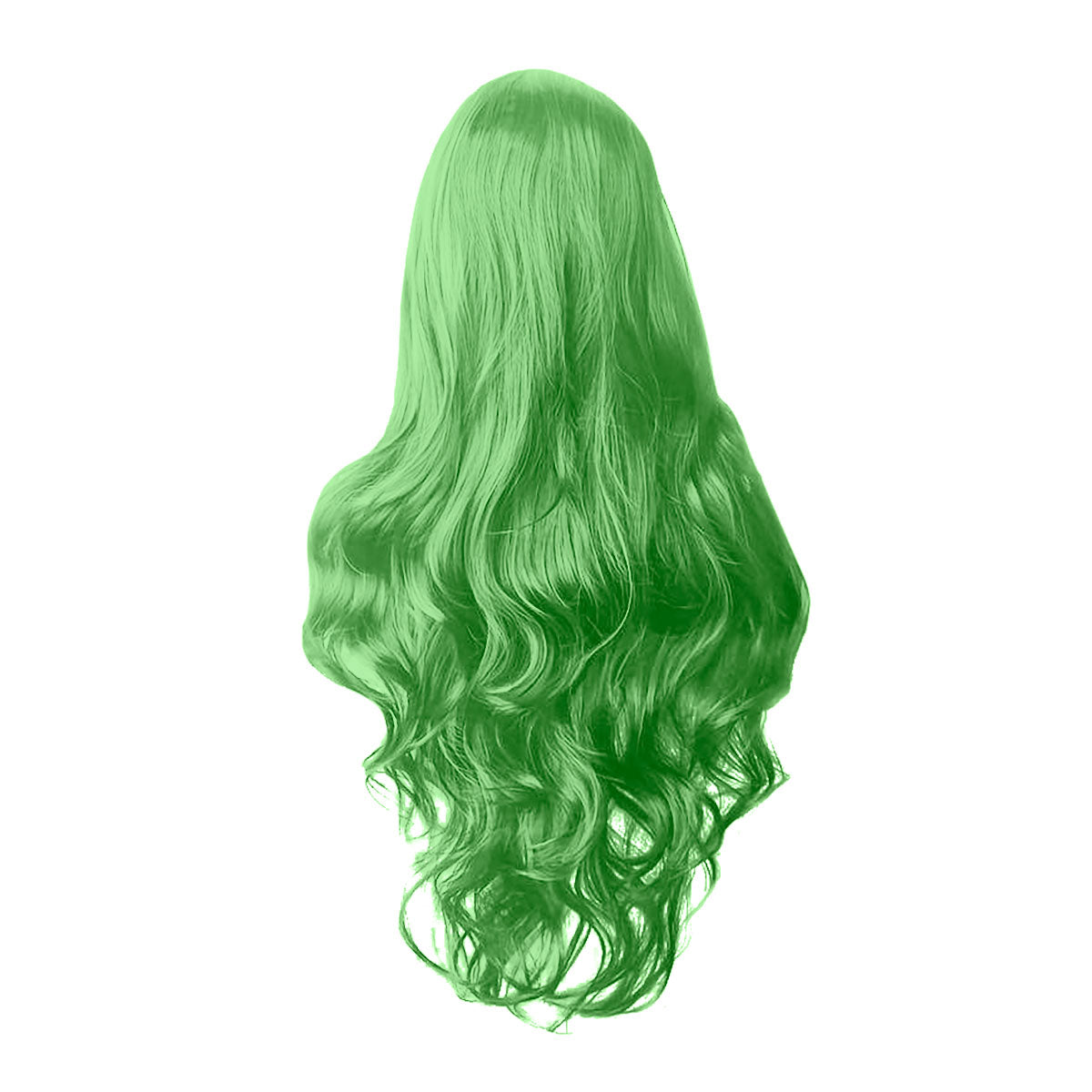 Peluca color Verde con Ondas para Disfraz