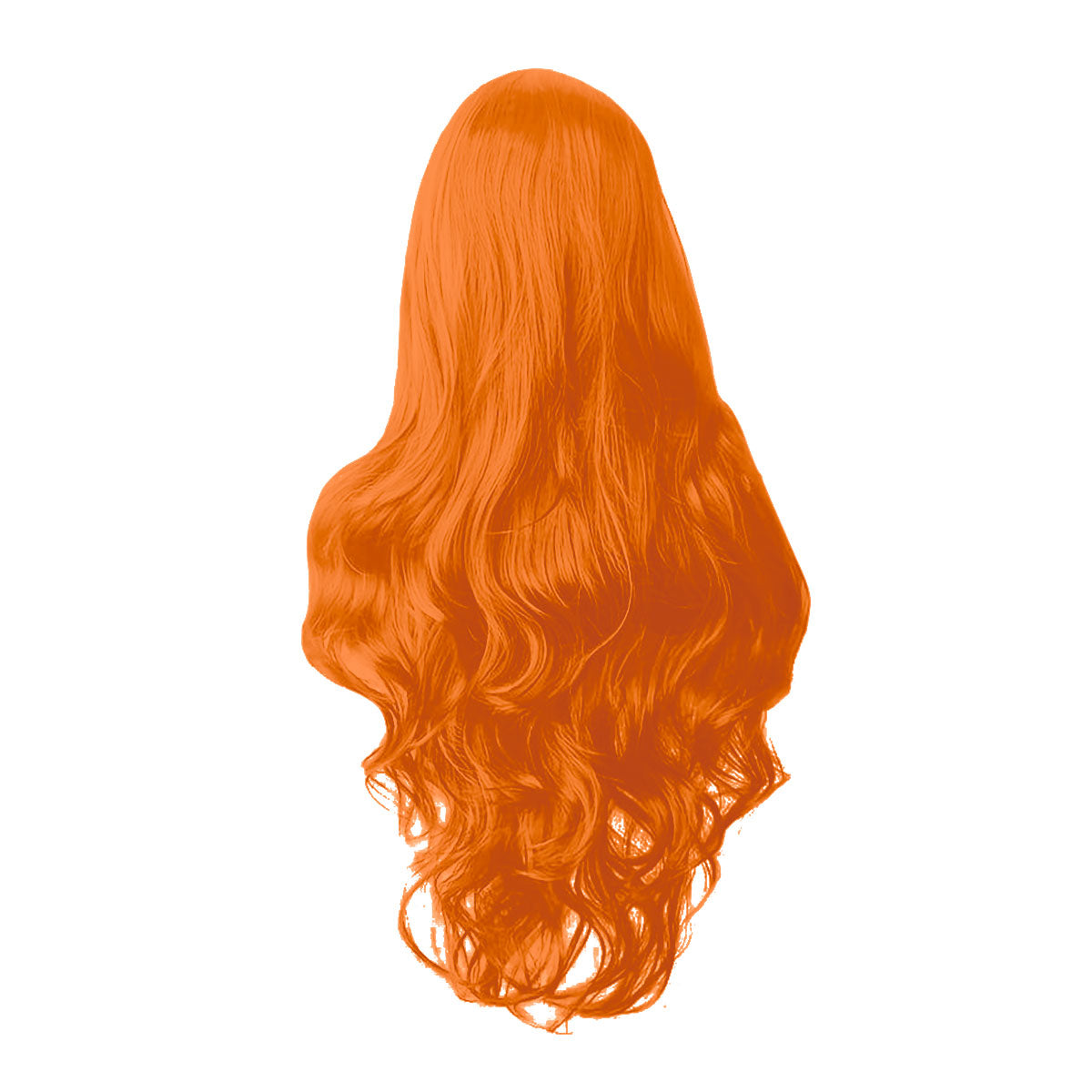 Peluca color Naranja con Ondas para Disfraz