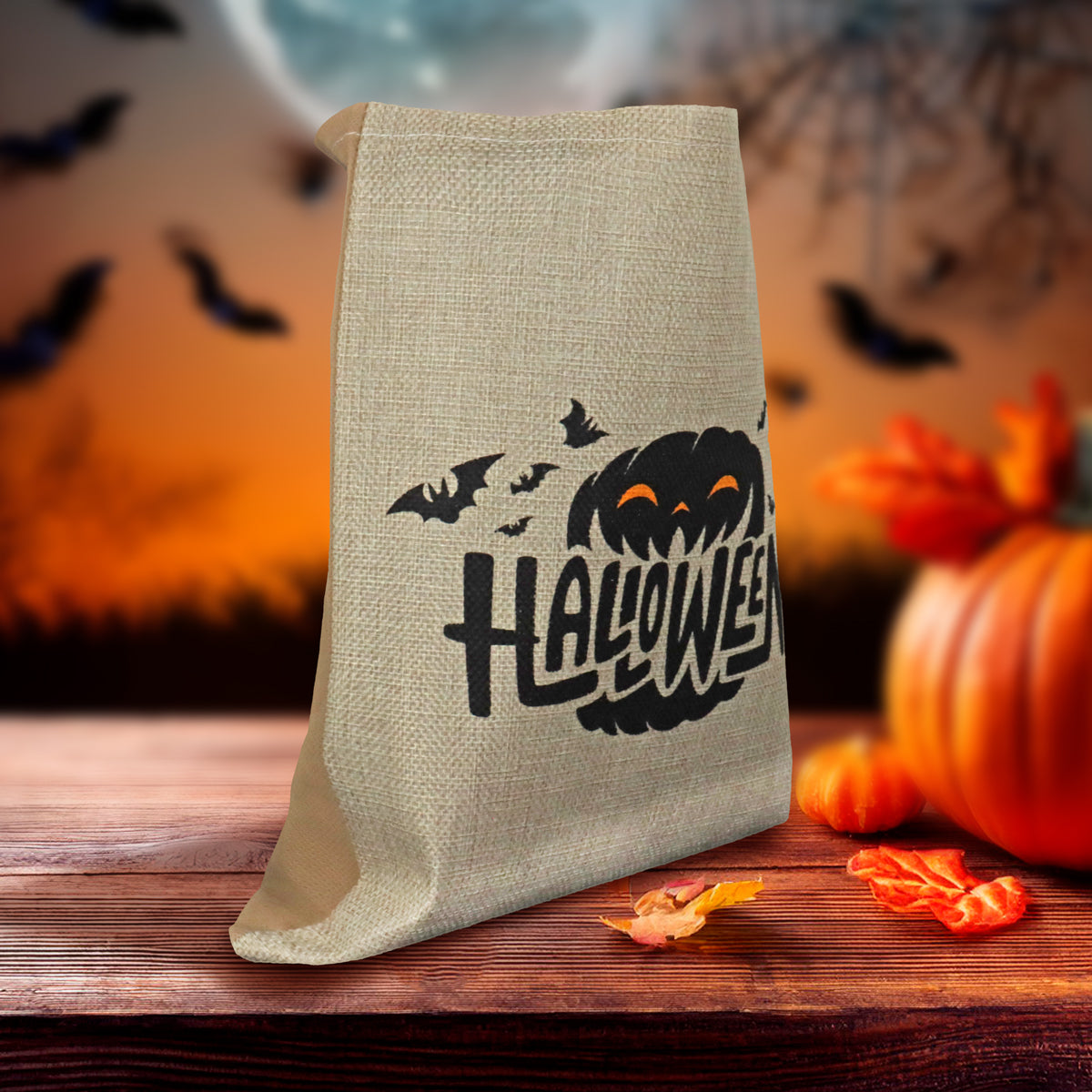 Bolsa de Yute con Diseño de Halloween