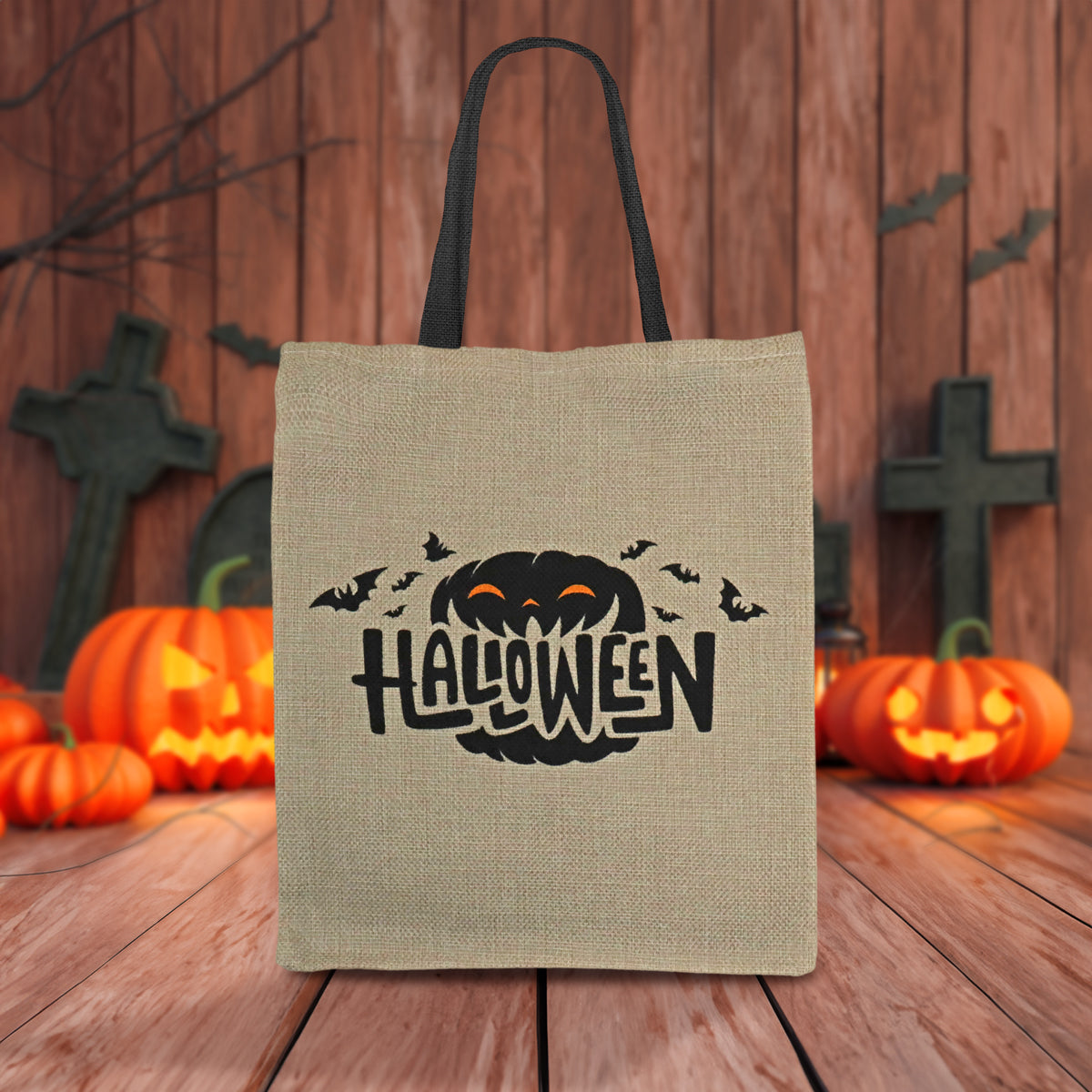 Bolsa de Yute con Diseño de Halloween