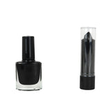 Set de Esmalte y Labial Negro para Maquillaje de Halloween