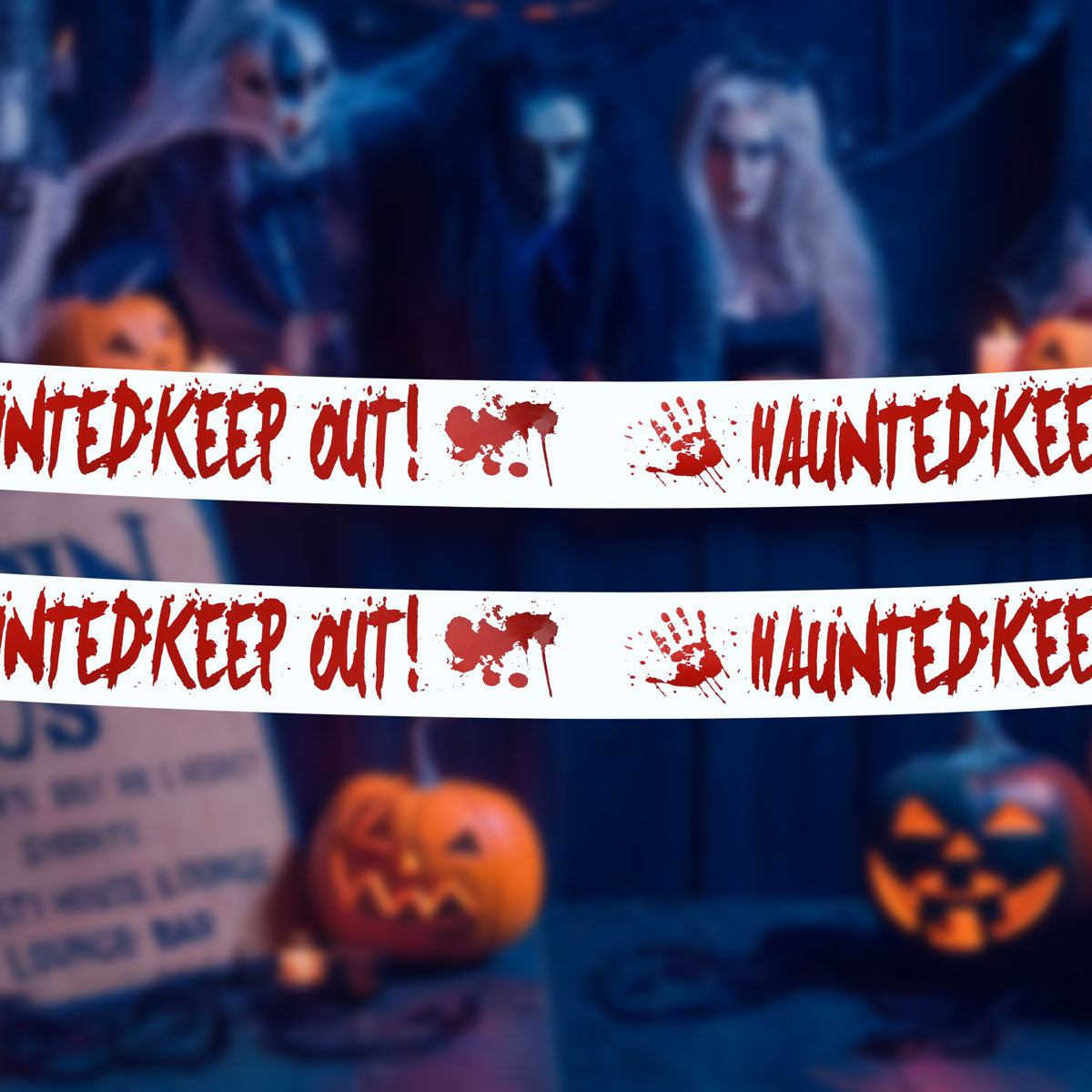 Cinta de Decorativa Haunted Keep Out!