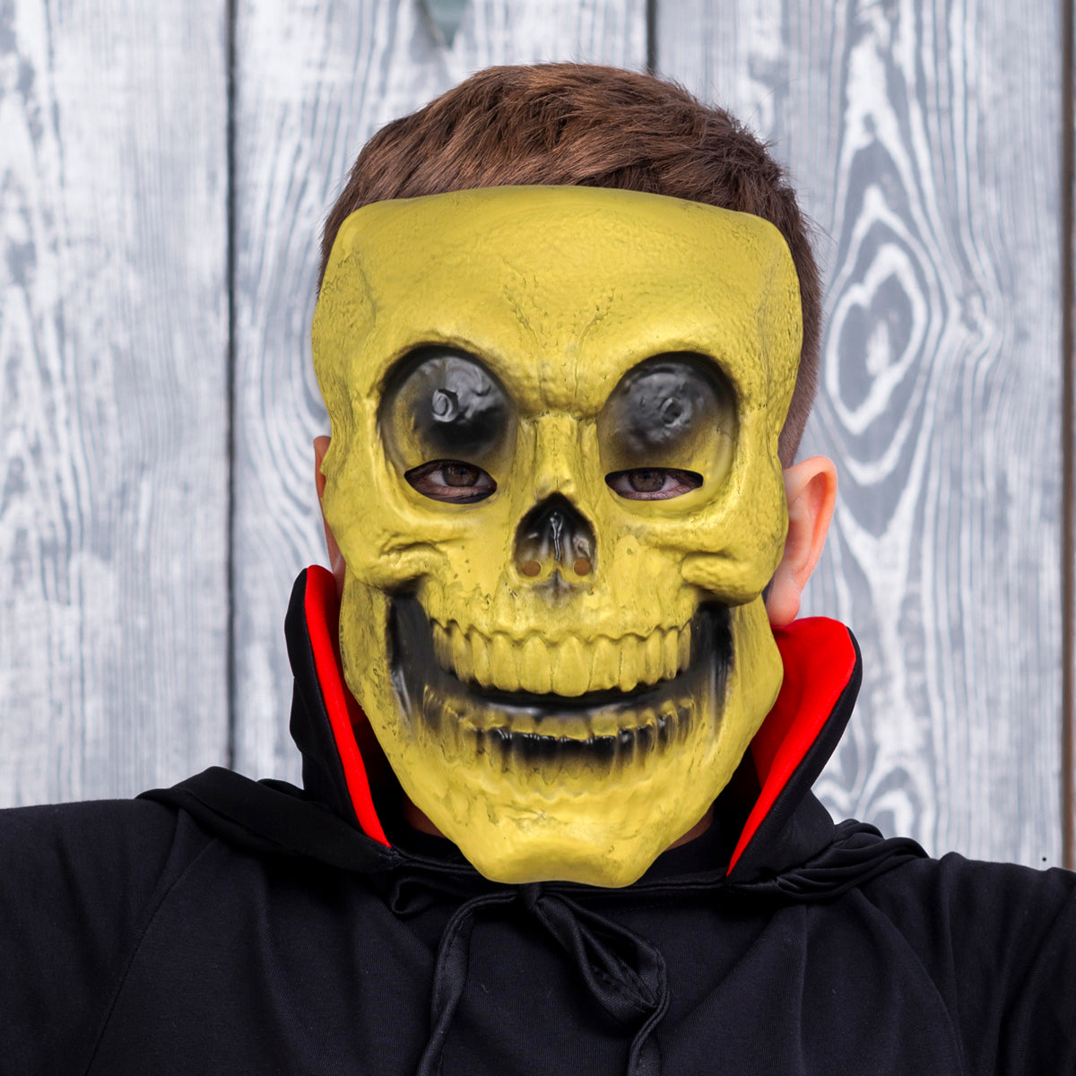 Máscara con Diseño de Cráneo Sonriente para Disfraz de Halloween