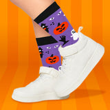 Calcetines color Morado con Diseño de Halloween