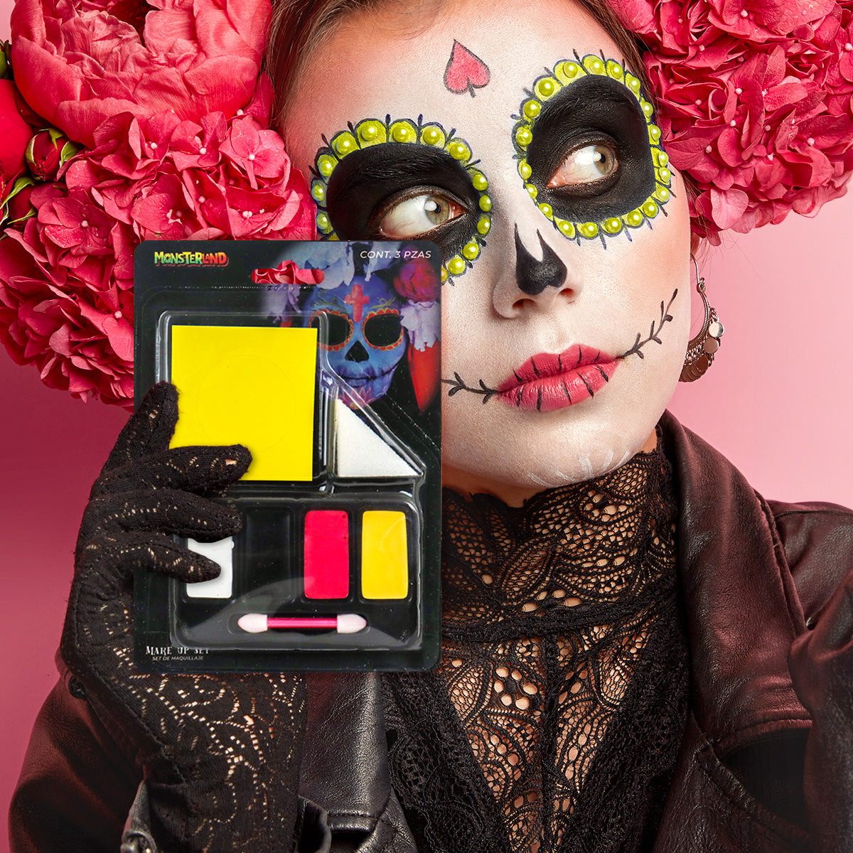 Set de Maquillaje para Disfraz de Catrina, 3 pzas