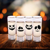 Stickers con Diseño de Halloween para Vasos de Shot