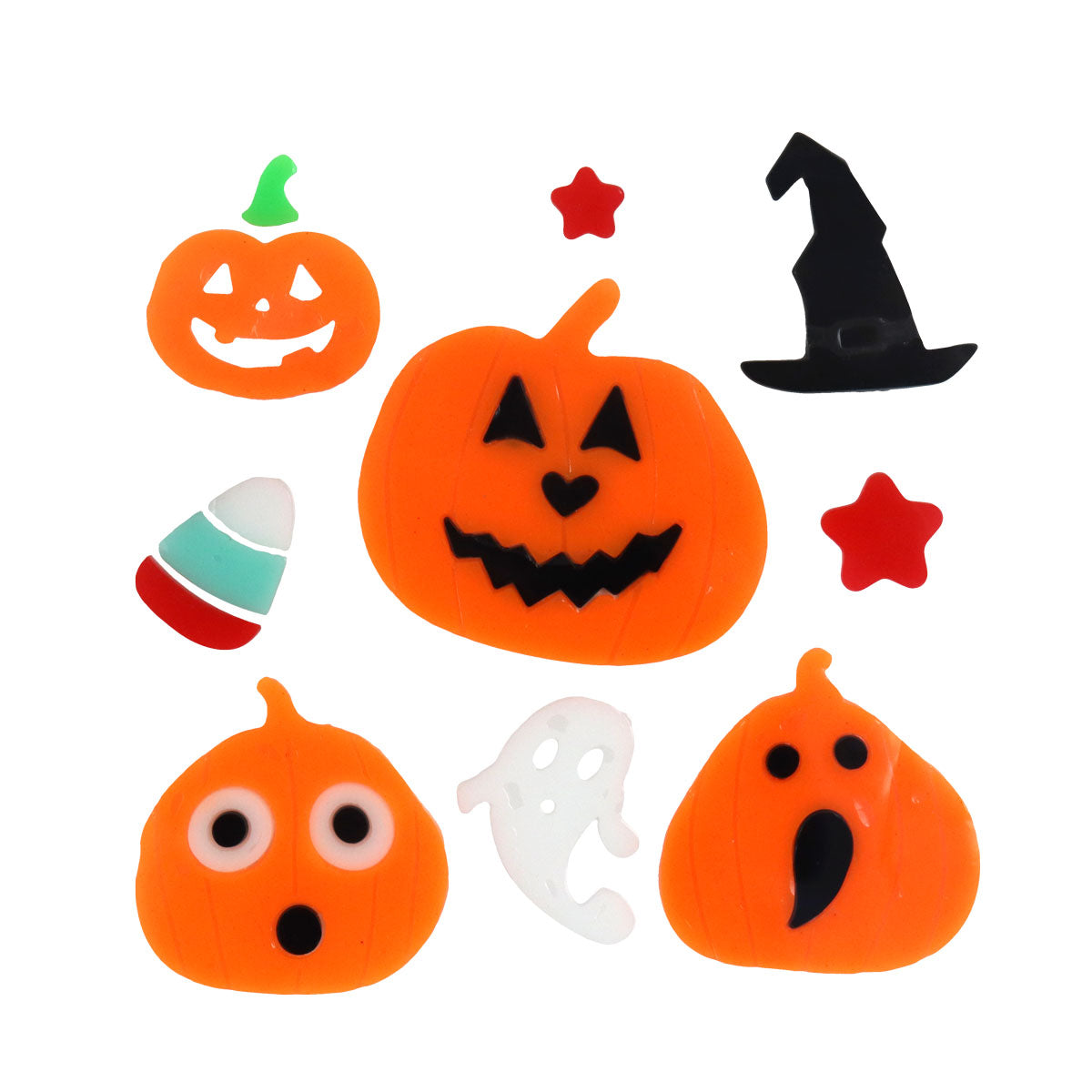 Stickers de Gel con Diseño de Halloween, Calabaza