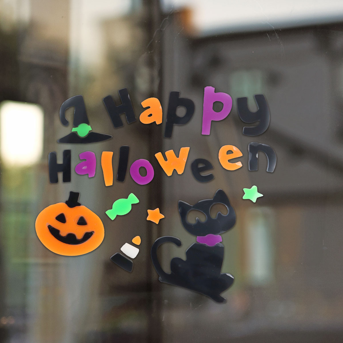 Stickers de Gel con Diseño de Happy Halloween