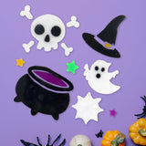 Stickers de Gel con Diseño de Halloween, Caldero