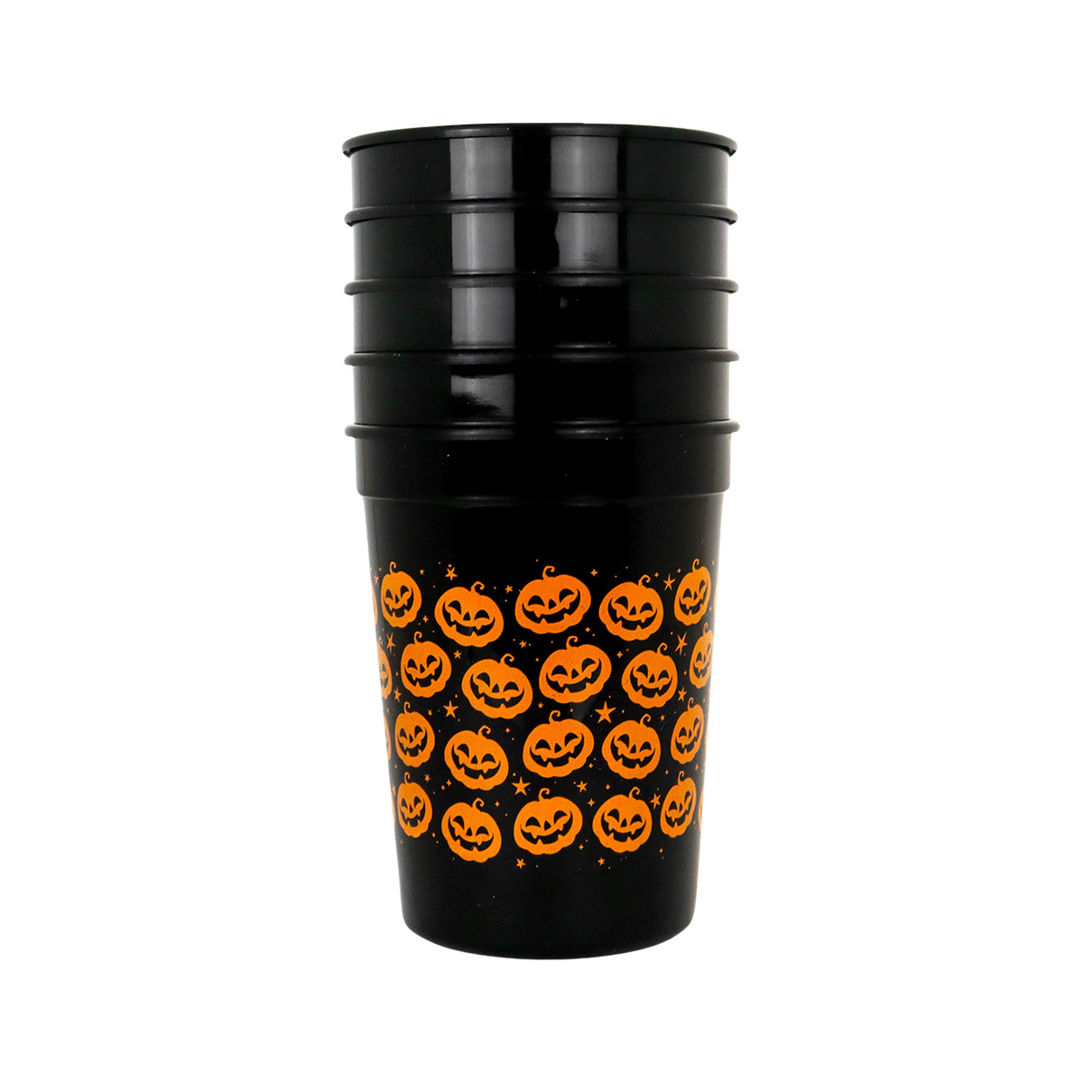 Vasos con Diseño de Calabaza color Naranja 4 piezas