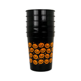 Vasos con Diseño de Calabaza color Naranja 4 piezas