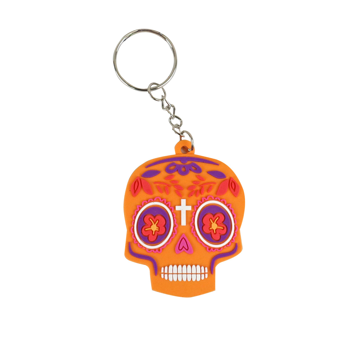 Llavero con Forma de Calavera, color Naranja