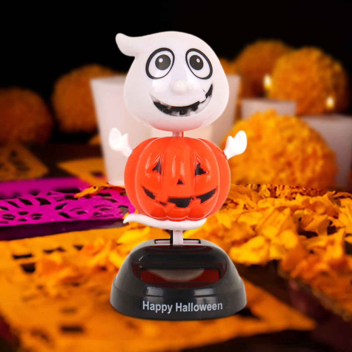 Figura Solar de Calabaza con Base