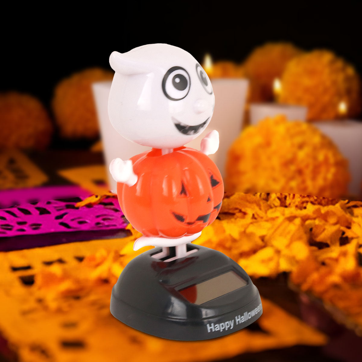 Figura Solar de Calabaza con Base