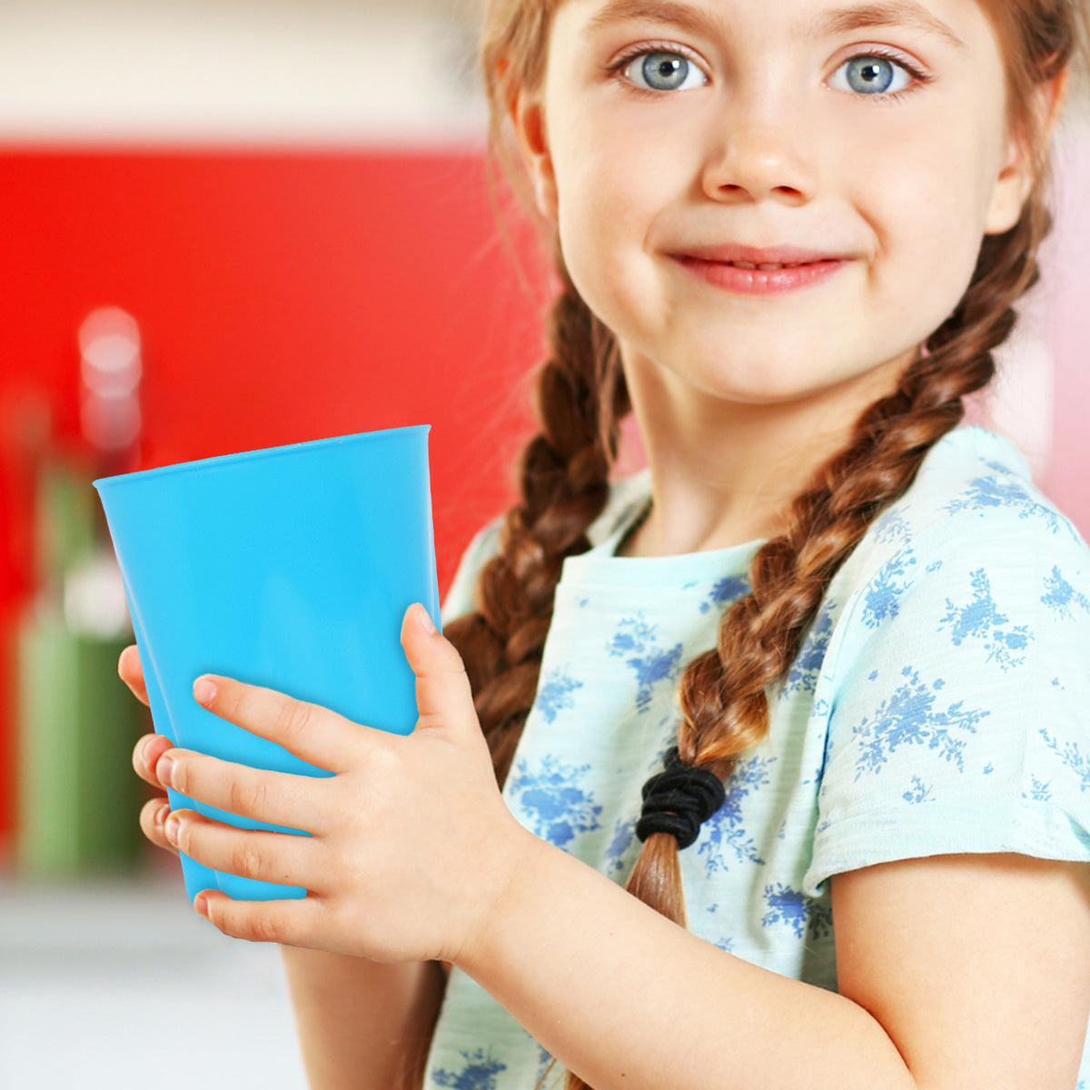 Vaso de Plástico con Diseño de Mariposa color Azul