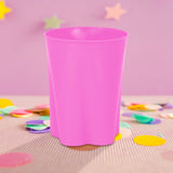 Vaso de Plástico con Diseño de Mariposa color Fucsia