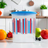 Contenedor Hermético Redondo, Color Azul, 1800 ml