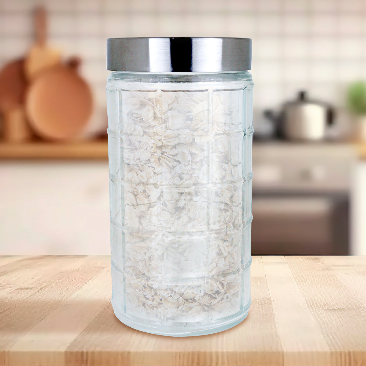 Frasco de Cristal con Tapa Hermética, 1440ml