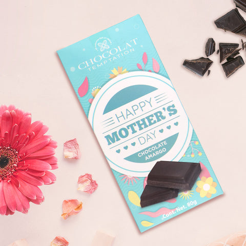 Chocolate Amargo, 80gr, Happy Mother's Day