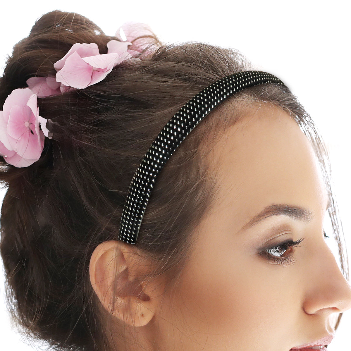 Set de Diadema y Dona Scrunchie para el Cabello, color Gris