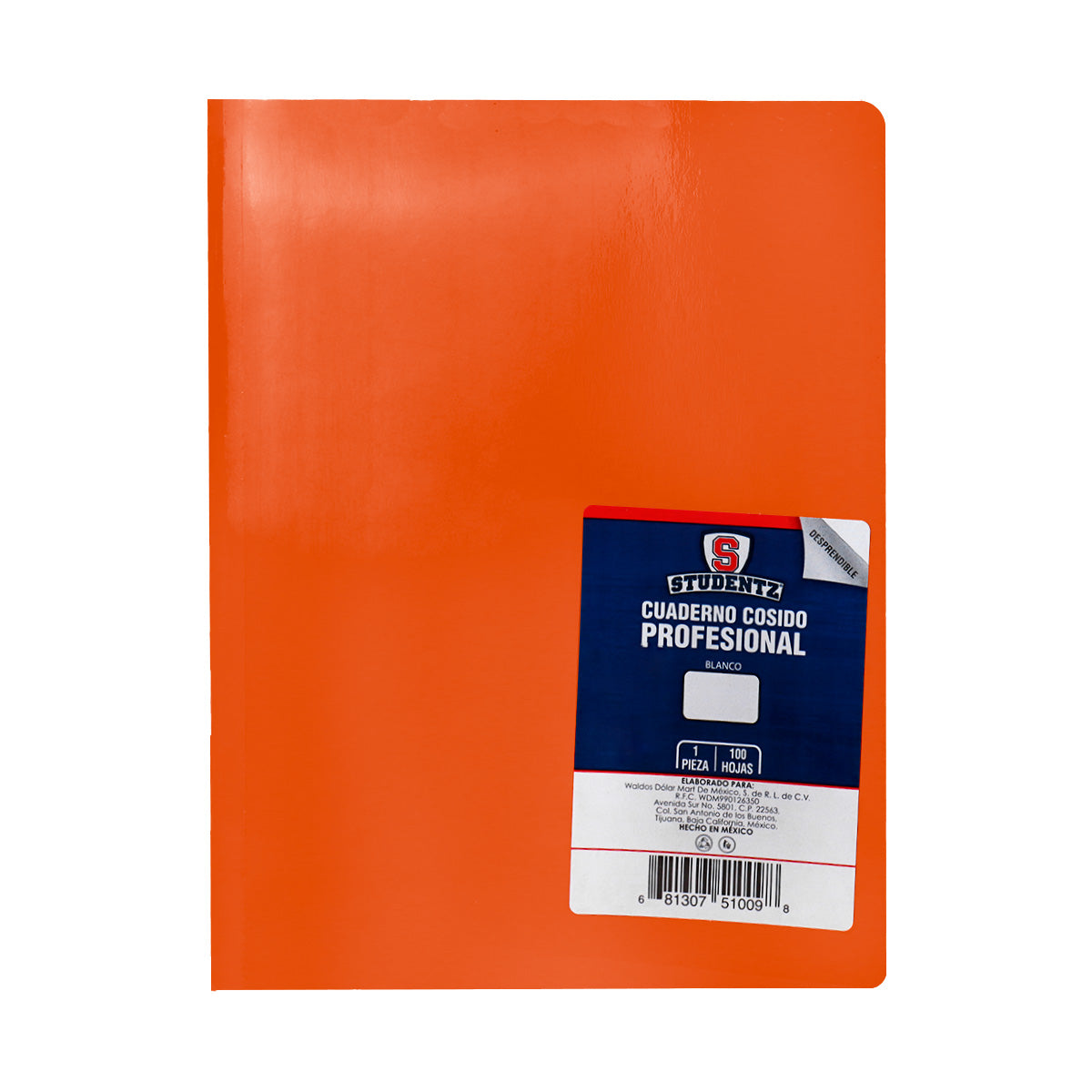 Cuaderno Profesional Cosido, color Naranja, Studentz