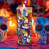 Veladora con Diseño de Charro para Día de Muertos