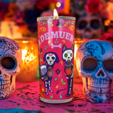 Veladora con Diseño de Gatito para Día de Muertos