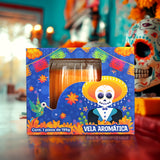 Vela Aromática Especial para Día de Muertos, color Naranja