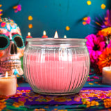 Vela Aromática Especial para Día de Muertos, color Rosa