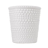 Maceta de Cerámica, Diseño Burbujas, Color Blanco