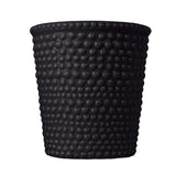 Maceta de Cerámica, Diseño Burbujas, Color Negro
