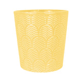 Maceta con Diseño Textura, Cerámica, Color Amarillo