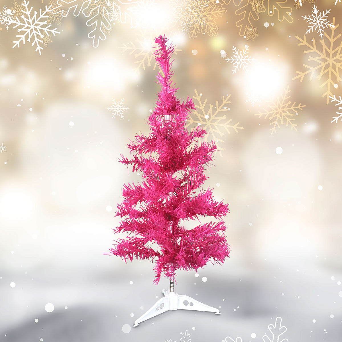 Mini Árbol de Navidad color Fucsia, 60 cm