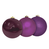 Esferas Navideñas color Morado, 3pzas