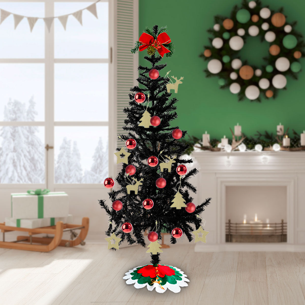 Árbol Navideño color Negro, 1.5m