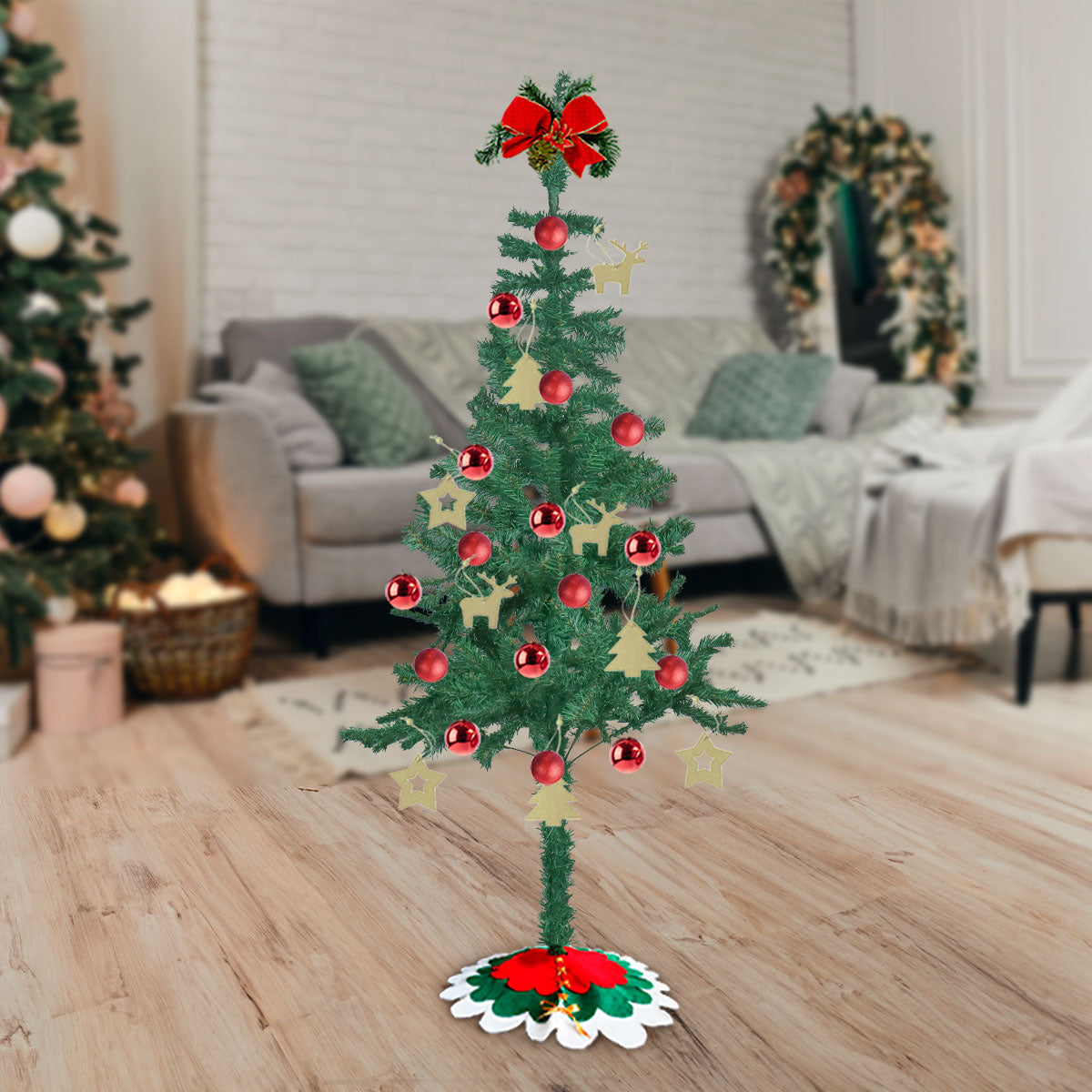 Árbol Navideño Premium color Verde, 1.5m