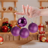 Set de 4 Esferas Navideñas color Morado