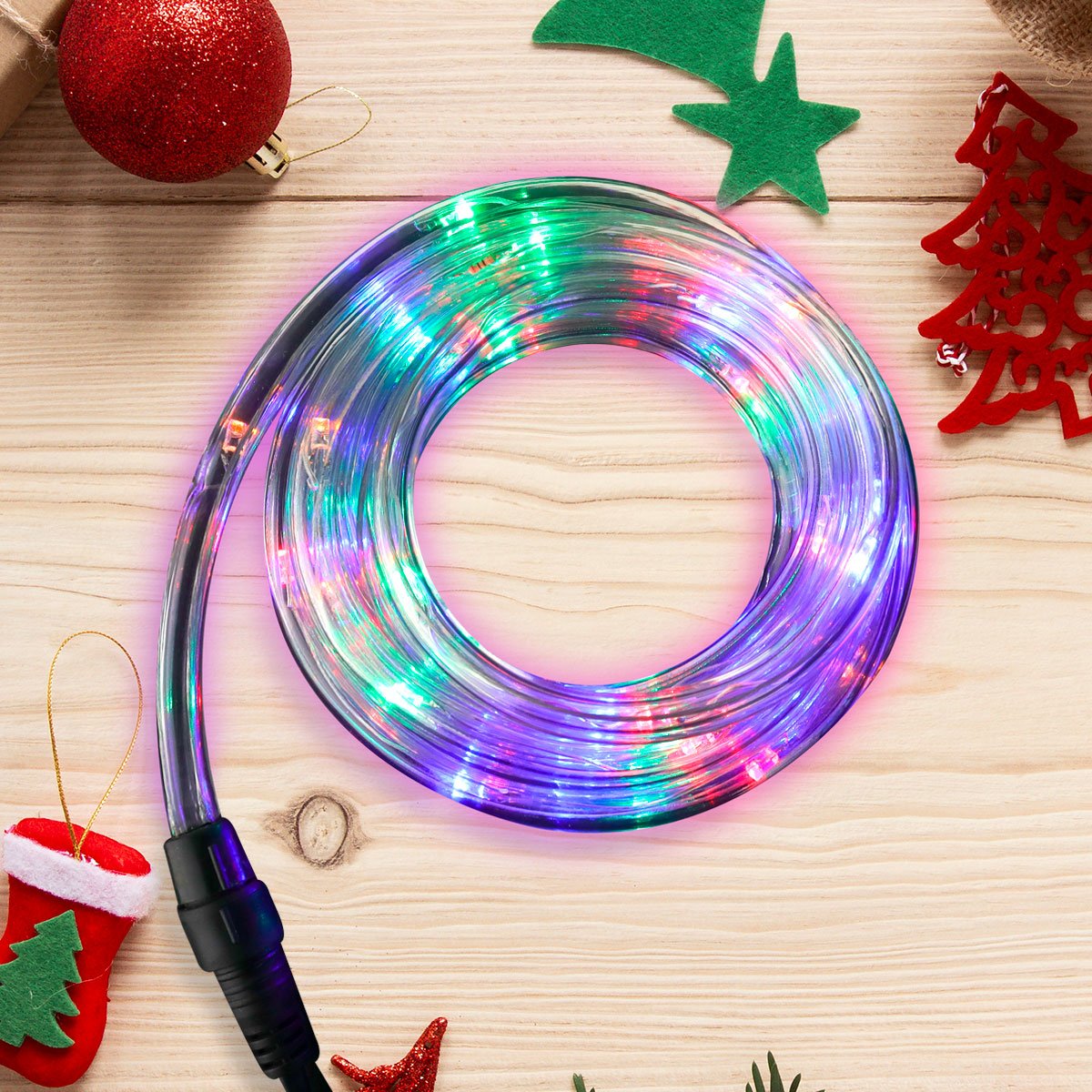 Manguera de Luces LED Brillantes Multicolor para Navidad