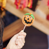 Paleta de Malvavisco con Diseño de Calabaza