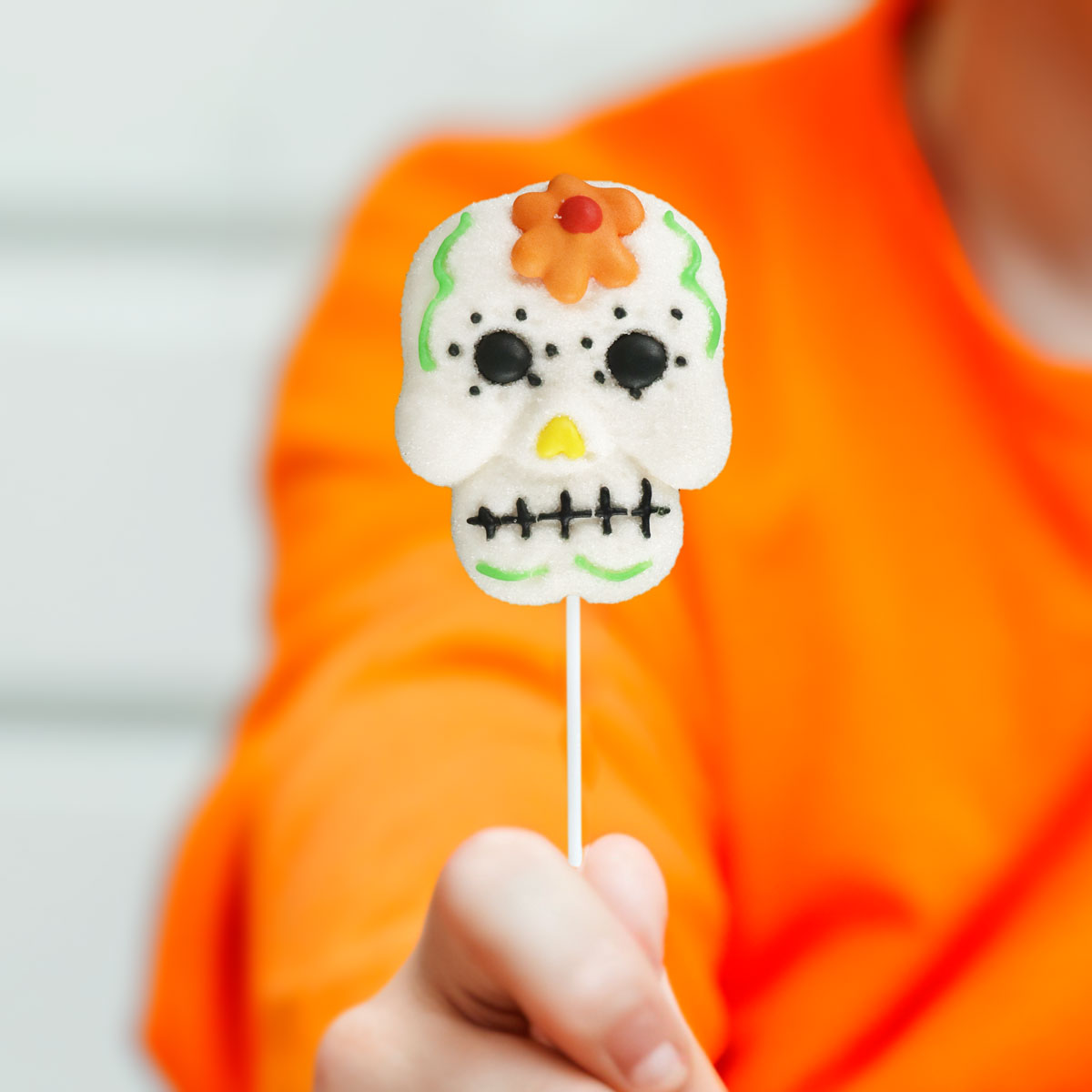 Paleta de Malvavisco con Diseño de Calavera 40gr, Flor