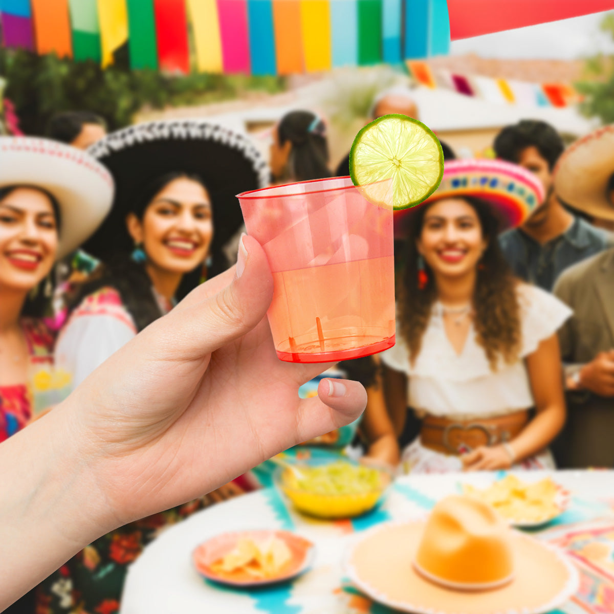 Vasos de Colores para Shot, Fiestas Patrias