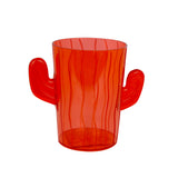 Vaso con Diseño de Cactus color Rojo para Fiestas Patrias