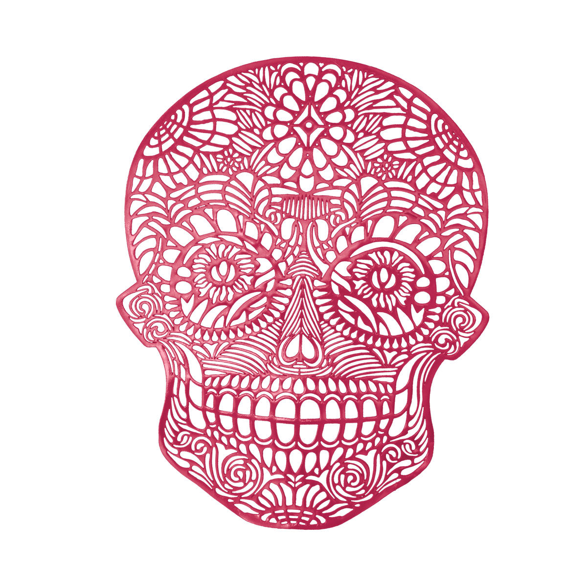 Mantel Individual en Forma de Calavera color Fucsia