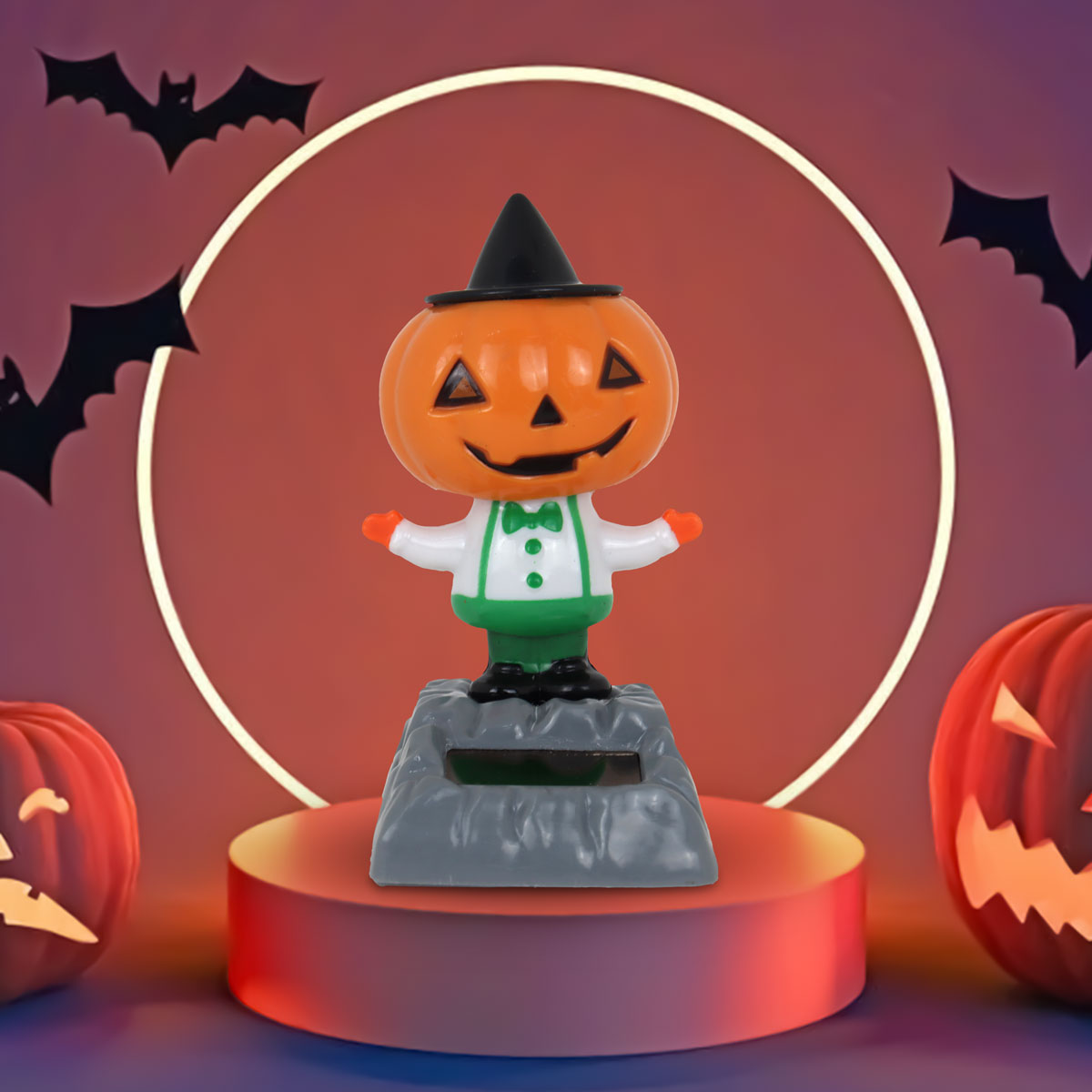 Figura Solar con Diseño de Calabaza