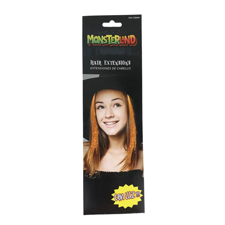 Extensiones de Cabello color Naranja con Luz